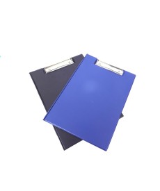 CLIP BOARD PLASTIC FOLTABLE BLACK & BLUE 